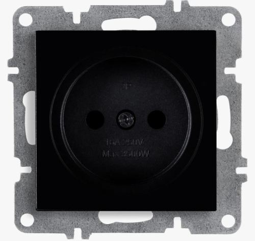 Розетка 1-м СП LAVIN/KAREN 16А IP20 без заземл. механизм черн. ARVIA 50 07 2000 215