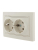 Розетка 2-м СП Mira 16А IP20 с заземл. со вставкой керамика крем. LEZARD 701-0303-127 Розетка 2-м СП Mira 16А IP20 с заземл. со вставкой керамика крем. LEZARD 701-0303-127