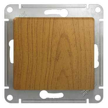 Кнопка нажимная 1-кл. СП Glossa 10А IP20 (сх. 1) 10AX механизм дуб SE GSL000515