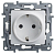 Розетка 1-м СП Etika 16А IP31 250В 2P+E с заземл. защ. шторки немецк. стандарт винт. клеммы механизм бел. Leg 672222