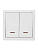 Выключатель 2-кл. ОП LETO с индикацией бел. LEZARD 752-0200-112
