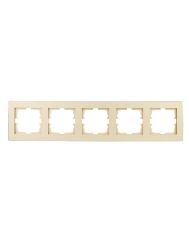 Рамка 5-м VESNA горизонт. без вставки зол. LEZARD 742-3600-150