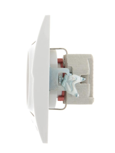 Розетка 1-м СП Deriy 16А IP20 с заземл. защ. шторки керамика бел./бел. LEZARD 702-0202-124