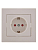 Розетка 1-м СП Rain 16А IP20 защ. шторки керамика бел. LEZARD 703-0202-124