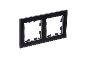 Рамка 2-м AtlasDesign Nature натур. стекло черн. SE ATN361002