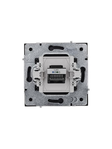 Розетка телефонная СП ZIMA IP20 евро стандарт механизм черн. бархат LEZARD 704-4288-137
