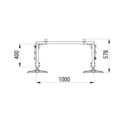 Конструкция опорная для установки оборудования TECHNORAPTOR FOOT 1000х2000 тип 2 KM-TR-F-SSEI-1000-2000-2 КМ TR0005