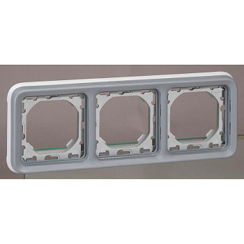 Рамка 3-м Plexo с суппортом сер. Leg 069687