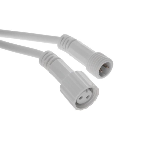 Коннектор с проводами папа-мама 2 pin бел. каучук Neon-Night 315-435