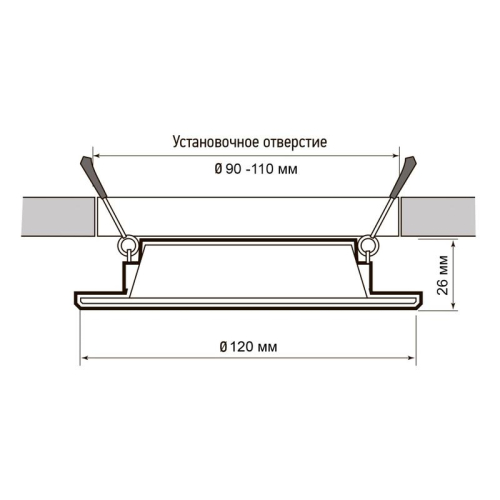 Светильник светодиодный PLED DL7 10Вт 6500К IP54 850лм WH встраив. бел. Pro JazzWay 5069046