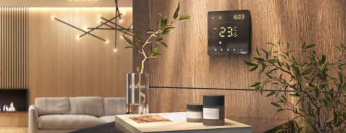 Термостат программируемый ArtGallery 16А с Wi-Fi для электрич. теплого пола моноблочный черн. SE GAL001038