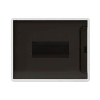 Щиток 8 мод. настенный FRAME с тонированной дверцей с 2 шинами PEN на 6 и 8 отв. бел. DKC F08W1WD