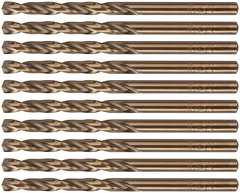 Набор сверл по металлу Profi 4.5х80мм с кобальтом 5ти-проц. (уп.10шт) Cutop 48-45-10