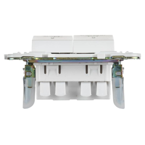 Выключатель 2-кл. SKANDY 10А SK-V16W для отелей с индикацией арктич. бел. IEK SK-V20-2-10-K01