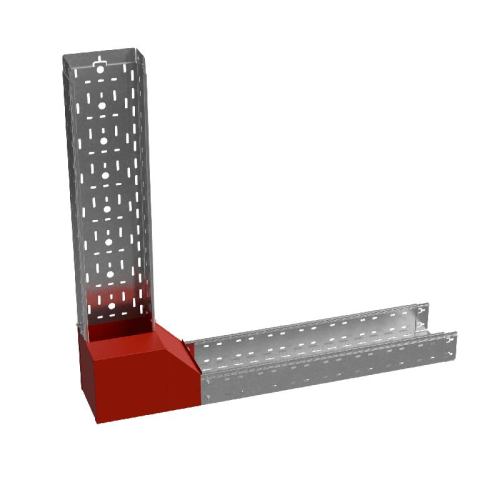 Угол для лотка вертикальный внутр. R 80х400мм с разворотом трассы на 90град. "ПЛЮС" HD85 КМ PL17688