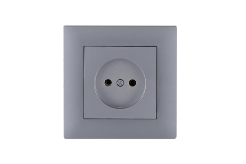 Розетка 1-м Kare RIZZ STAR без заземл. сер. Makel 88065022