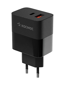 Устройство зарядное сетевое для смартфона USB TYPE-C 30ВТ КОСМОС KHCH30WUSBTC