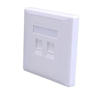 Панель лицевая 2 порта 80х80 Keystone шторка (DIY) SUPRLAN 10-0334-1