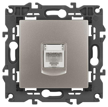 Розетка ЭРА Elegance 14-3107-16 RJ45 титан Эра Б0065764
