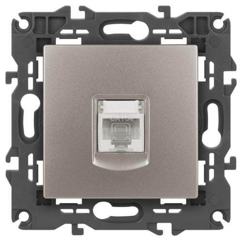 Розетка ЭРА Elegance 14-3107-16 RJ45 титан Эра Б0065764