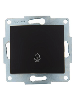 Механизм кнопки звонка 1-кл. 1п СП Karina 10А IP20 черн. бархат LEZARD 707-4288-103