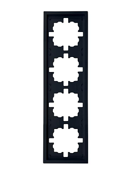 Рамка 4-мест. горизонт. ZIMA черн. бархат LEZARD 704-4200-149