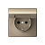 Розетка ArtGallery 16А IP20 с заземл. со шторками с крышкой быстрозажим. клем. механизм шампань SE GAL000546S