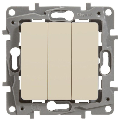 Выключатель 3-кл. СП Etika 10А IP20 250В 10AX винтов. зажимы механизм сл. кость IEK 672343