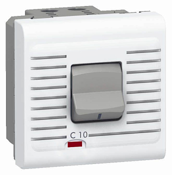 Выключатель автоматический 2п (1P+N) 10А Mosaic 230В 2мод. термомагнит. бел. Leg 077521