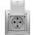 Розетка 1-м СП Valena 16А IP21 с заземл. с крышкой немецк. стандарт винты механизм алюм. Leg 770122 Розетка 1-м СП Valena 16А IP21 с заземл. с крышкой немецк. стандарт винты механизм алюм. Leg 770122