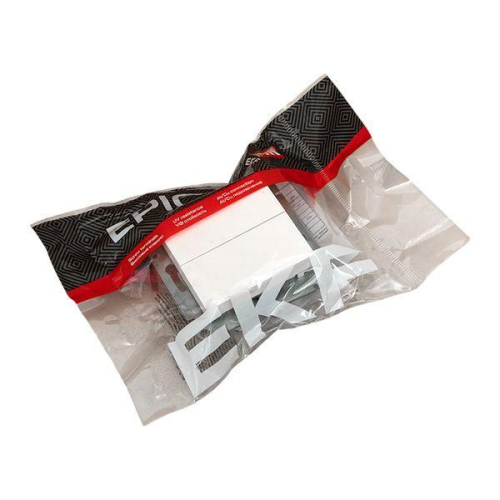 Выключатель проходной 2-кл. СП Эпика механизм бел. EKF UP1-SWW-21