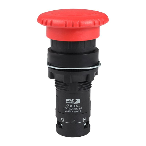 Кнопка аварийного останова OptiSignal Compact D22 С7-ESTR-411 красн. 1НО+1НЗ XB7ES545P КЭАЗ 362131
