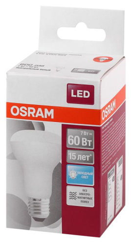Лампа светодиодная LS R63 60 7W/840 230В FR E27 OSRAM 4058075282650