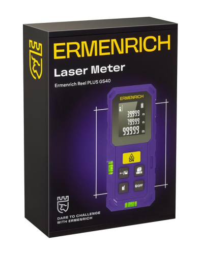 Рулетка лазерная Reel PLUS GS40 фиолет. Ermenrich 86257