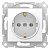 Механизм розетки 1-м СП Sedna 16А IP20 250В с заземл. без защ. шторок бел. SchE SDN3000521