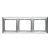 Рамка 3-м Valena горизонт. матов. алюм. Leg 770333
