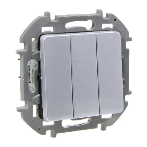 Выключатель 3-кл. Inspiria 10АХ 250В винтов. зажимы алюм. Leg 673542