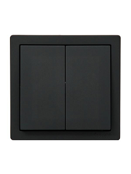 Выключатель 2-кл. ОП LETO черн. бархат LEZARD 752-4200-101