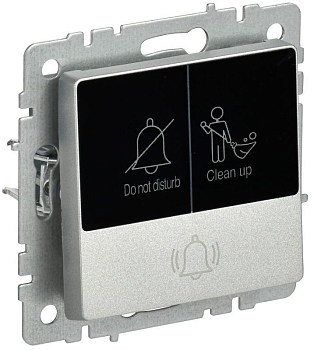 Кнопка звонка BRITE 10А ВС10-1-9-БрА для отелей с индик. механизм алюм. IEK BR-V14-2-10-K47