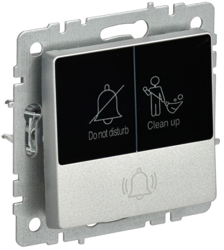 Кнопка звонка BRITE 10А ВС10-1-9-БрА для отелей с индик. механизм алюм. IEK BR-V14-2-10-K47