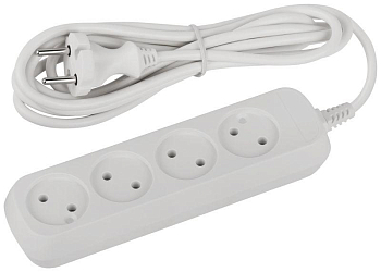 Удлинитель электрический UDL-10-430 Greenline 4 розетки без заземления 3м ПВС 2х0.75кв.мм Эра Б0065050