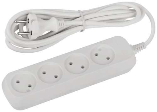 Удлинитель электрический UDL-10-430 Greenline 4 розетки без заземления 3м ПВС 2х0.75кв.мм Эра Б0065050
