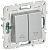 Выключатель жалюзи SKANDY 10А SK-V12S серебр. IEK SK-V15-0-10-K23