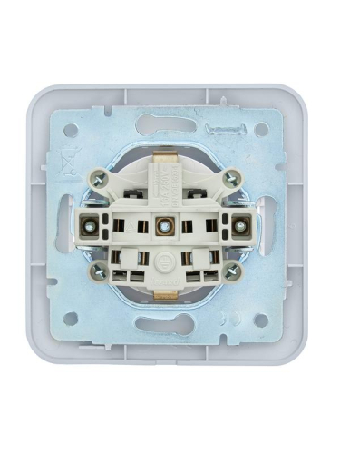 Розетка 1-м СП ASTI 16А IP20 с заземл. с крышкой термопласт механизм бел. LEZARD 7081-0288-123В