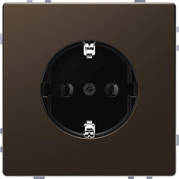 Розетка 1-м СП Merten D-Life 16А IP20 с заземл. без защ. шторок SD мокко SchE MTN2301-6052