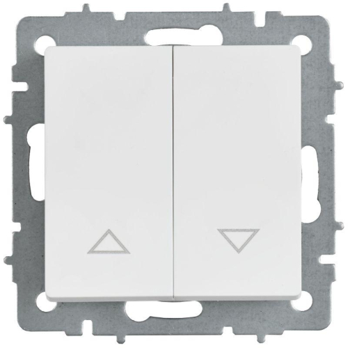 Выключатель жалюзи СП BRITE ВС10-1-5-БрАБ 10А механизм арктич. бел. IEK BR-V15-0-10-K91