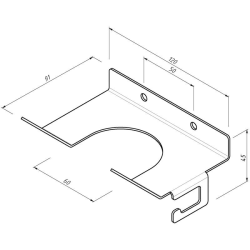 Держатель для хранения фена с креплением для сетевого кабеля черн. Rexant 38-0705