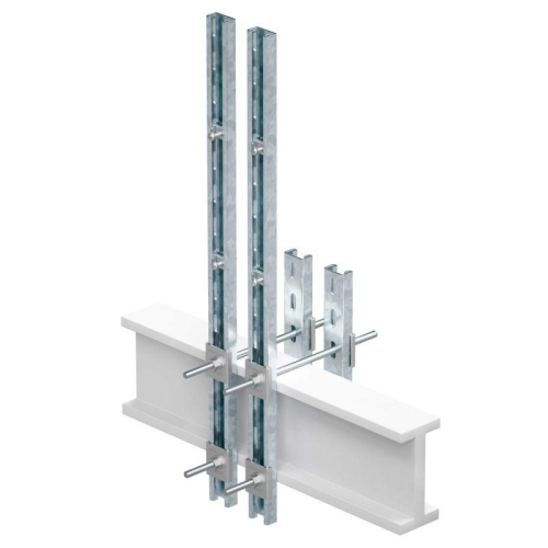 Комплект монтажных профилей обжимной тип 2 обхват конструкции 350х440мм высота подвесной рамы-профиля 1000мм для крепления 1 оболочки(ек) одного типоразмера с видом защиты Ex e гор. оцинк. DKC EX-TRF040510