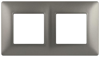 Рамка для розеток и выключателей ЭРА Elegance 14-5002-16 на 2 поста титан Эра Б0065815