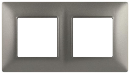 Рамка для розеток и выключателей ЭРА Elegance 14-5002-16 на 2 поста титан Эра Б0065815